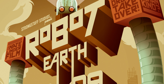 Making of Robot Earth 3009 Typographic Illustration